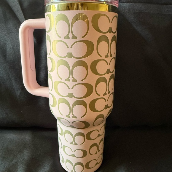 New Stanley 40oz Pink and Gold Custom Laser Engraved with Straw No Original Box - Picture 6 of 8